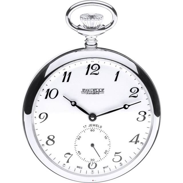 Sterling Silver Open Faced Pocket Watch 17 Jewel Mechanical Movement