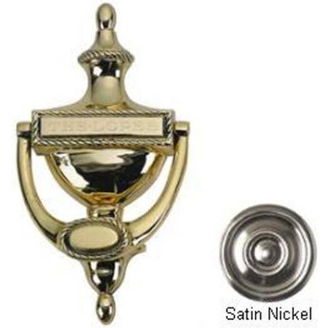 BRASS Accents A06-K0170-619 Rope Door Knocker 8 in. Satin Nickel