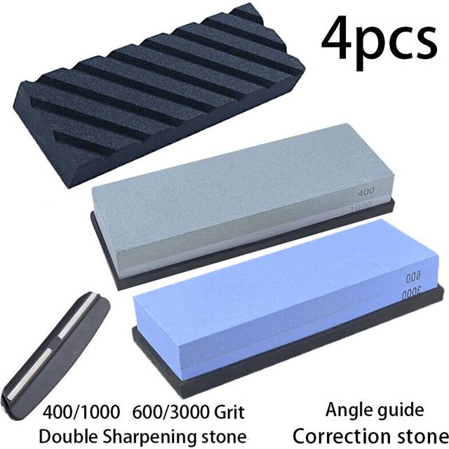 (a-4pcs a as picture) 1000 3000 Grit Professional Knife Sharpener Whetstone Grinding Water Stone Knives Sharpening Stone Apex Egde Diamond Bars Set