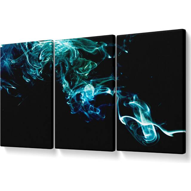 Blue Energy - 3 Piece Wrapped Canvas Graphic Art (50.8cm H x 106.6cm W)