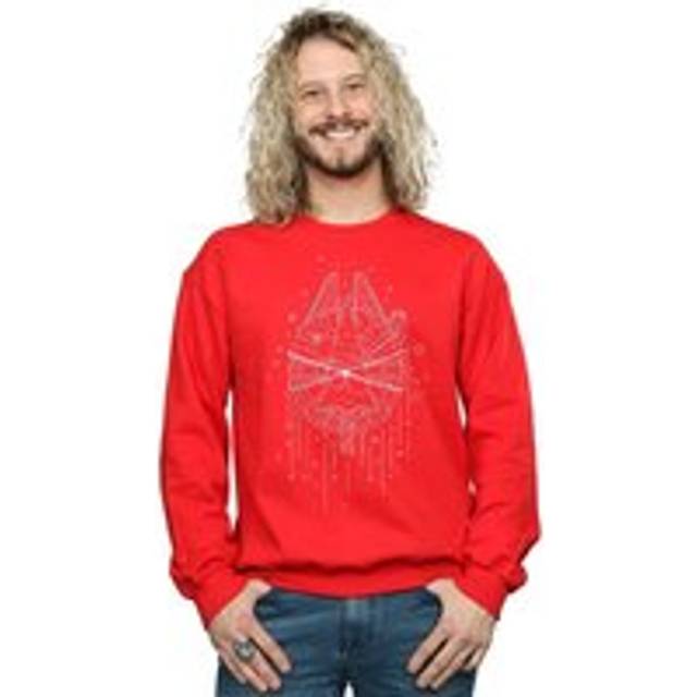 Millennium Falcon Christmas Tree Delivery Sweatshirt - Red - XXL
