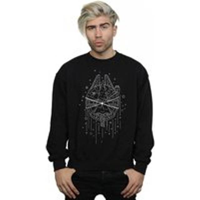 Millennium Falcon Christmas Tree Delivery Sweatshirt - Black - XXXL