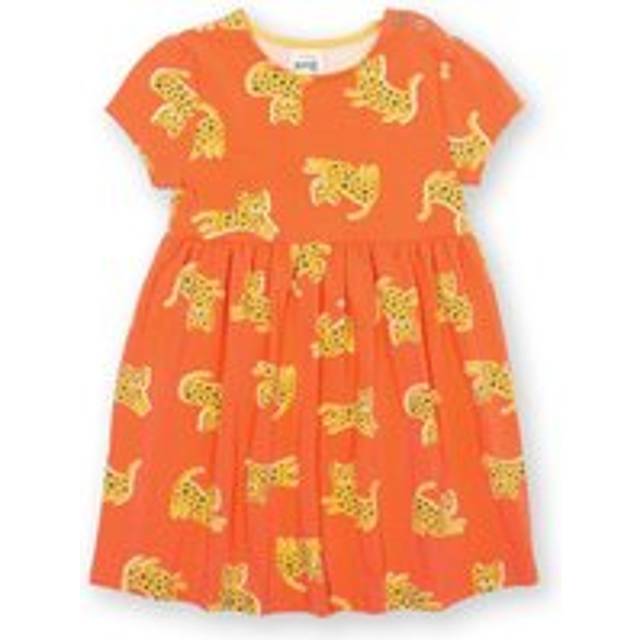Little Leopard Dress - Orange - 4 Years
