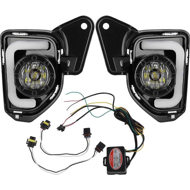 12V LED DRL Daytime Running Lights Fog Lamps 6000K ? 6500K Fits for Hiace 2014?2018