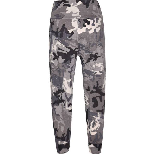 (7-8 Years, Camo Charcoal) Kids Girls Ali Baba Harem Trouser Plain Color Fashion Trendy Leggings 2-13 Years