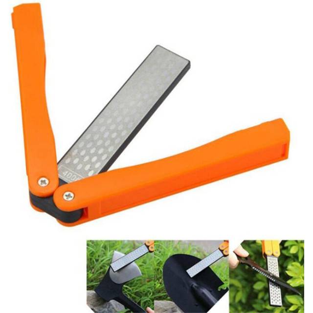 Folding Knife Sharpener Double-Sided Outdoor Portable Small Size Portable Knife Sharpener Household Kitchen Tools