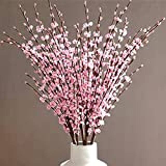 10 Pcs 29.5'' Long Stem Artificial Jasmine Flowers Tall Fake Flower Bouquet Faux Jasmine Plants for Hotel Home Office Kitchen Bedroom Wedding Party DI