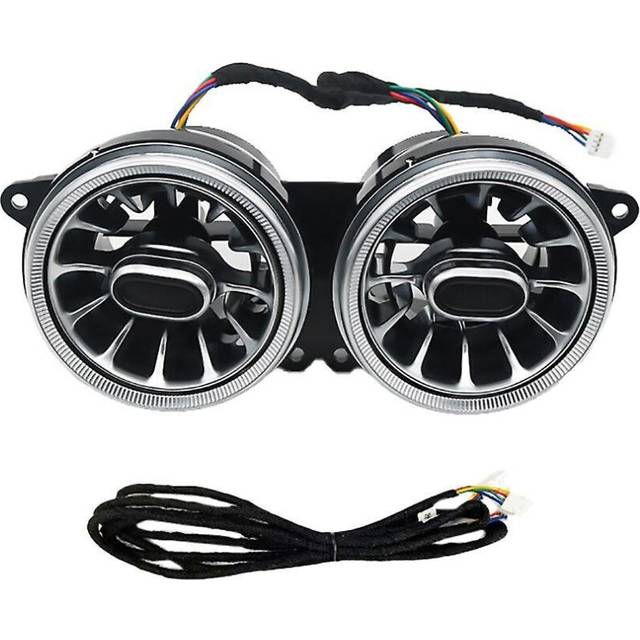 7 Color Car Rear Turbine Air Outlet Ambient Light A/c Vent Outlet Atmosphere Lamp Compatible with S Class W222