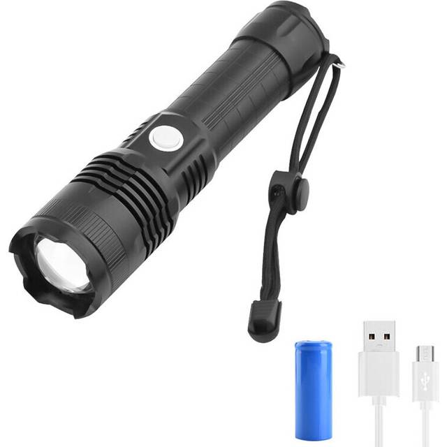 XANES P50 Super Hightlight Zoomable Flashlight USB Charging 5 Modes Torch Light 26650 Battery