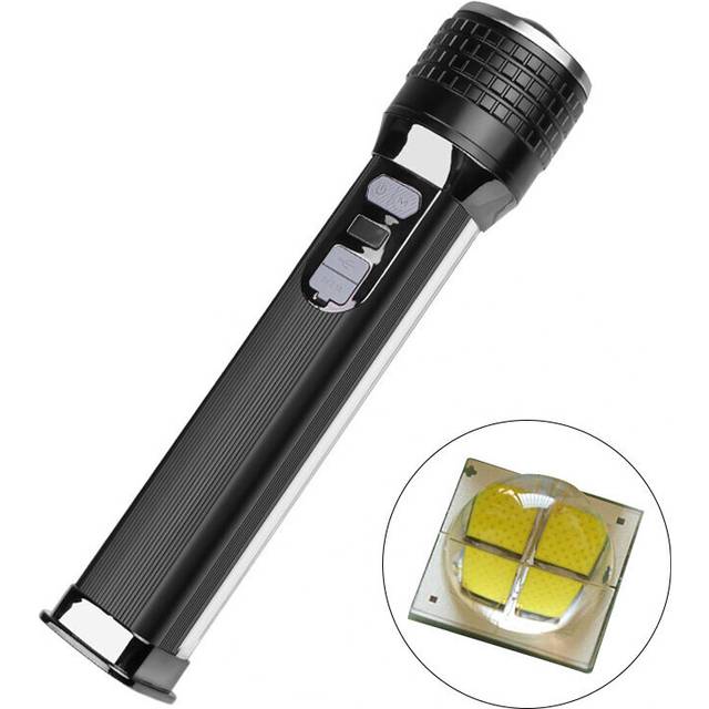 XANES 1917 XHP70 COB LED Tactical Flashlight High Lumen 7 Modes Zoomable Water Resistant USB Rechargeable for Camping Hunting Fishing