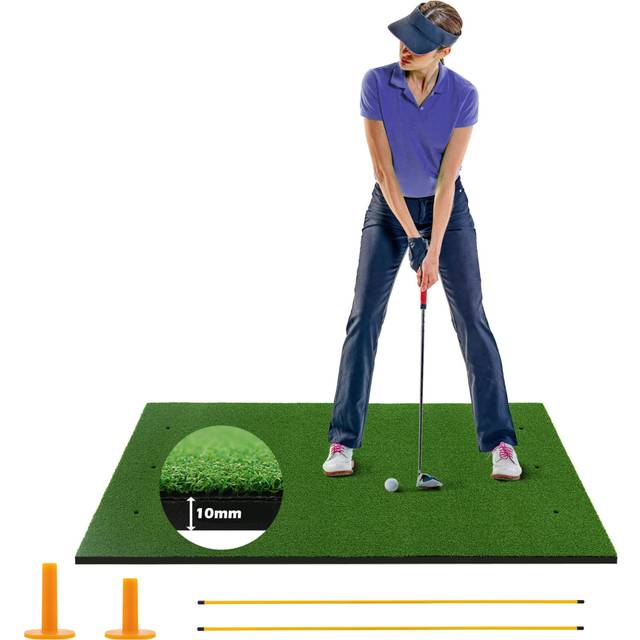 Golf Hitting Mat Standard Real Feel Golf Practice Mat Artificial Turf Mat 5X4 FT