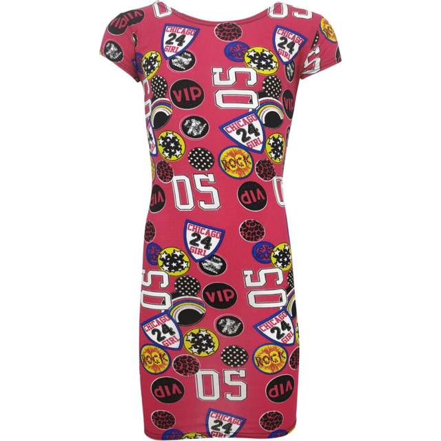 (7-8 Years, Style No 7) Kids Girls Midi Dress Designer Party Bodycon Trend