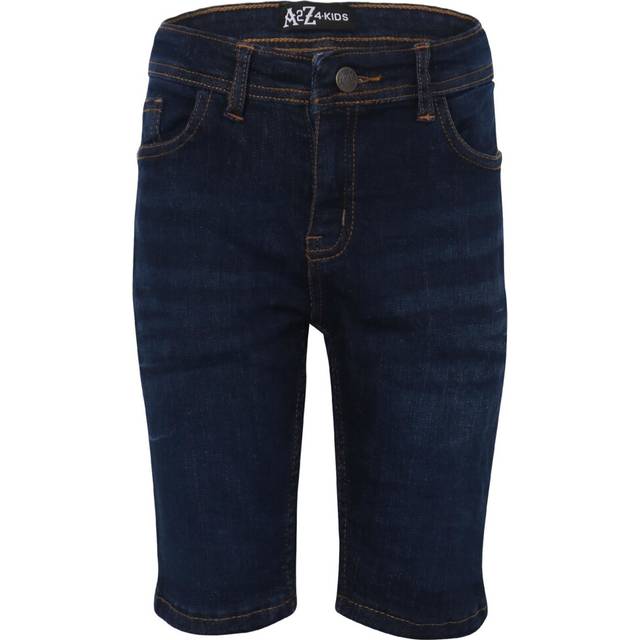 (7-8 Years, Dark Blue) Boys Bermuda Denim Shorts Comfort Stretch Pants