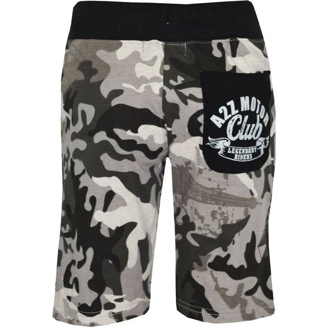 Kids girls boys charcoal camouflage chino shorts knee length half pant 5-13 year