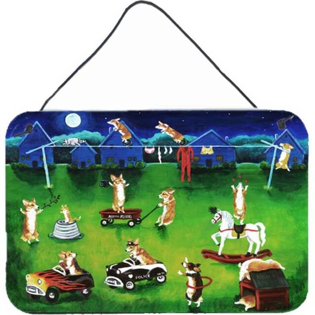 Corgi Backyard Circus Wall or Door Hanging Prints