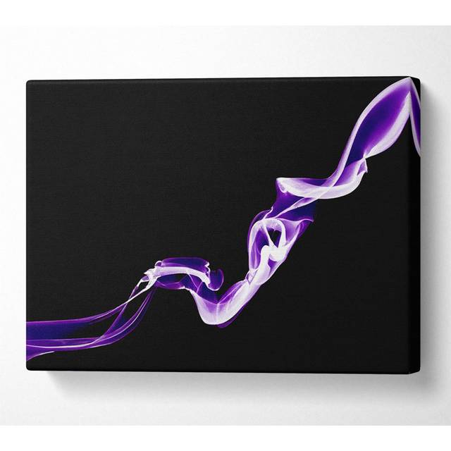 Purple Silk - Wrapped Canvas Art Prints - Multicolour (66cm H x 106.6cm W x 10cm D)