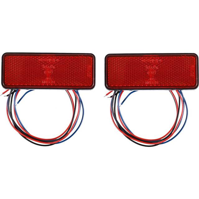 2X LED Reflector Red Rear Tail Brake Stop Marker Light Truck Trailer SUV Motorcycle