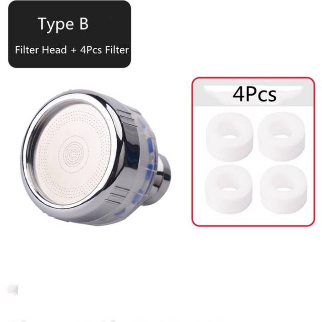 (Type B) 360 Rotate Tap Bubbler Filter Aerator Water Saving Device Kitchen Bathroom Faucet Fitting