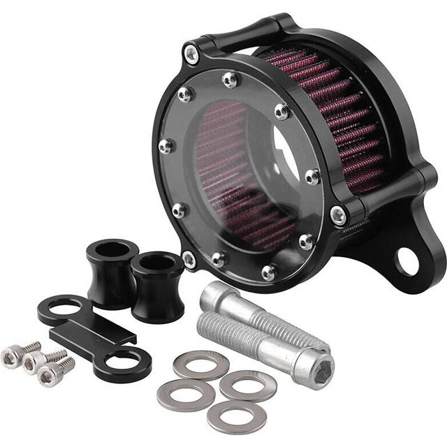 Air Cleaner Intake Filter System Kit for Sportster XL883 XL883N XL883R XL883P XL1200 XL1200L XL1200X Iron 883 Forty Eight XL1200X 2004-2016
