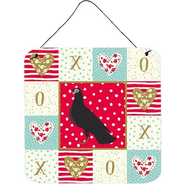 6 x 6 in. Budapest Highflyer Pigeon Love Wall or Door Hanging Prints