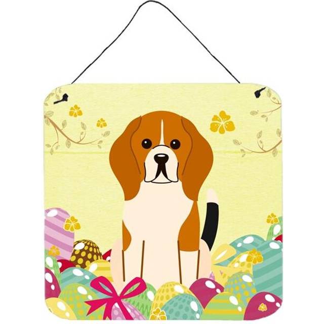 Easter Eggs Beagle Tricolor Wall or Door Hanging Prints