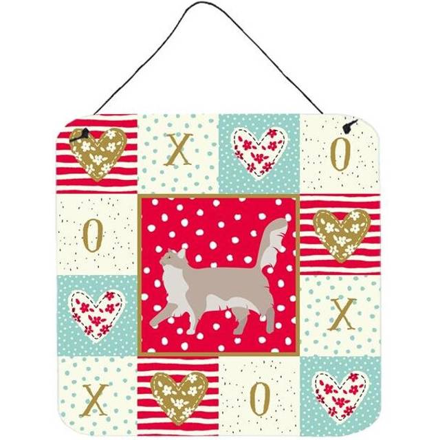 6 x 6 in. Chantilly Tiffany Cat Love Wall or Door Hanging Prints