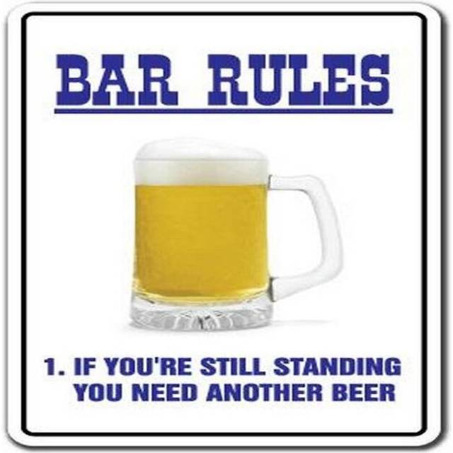 SignMission Z-Bar Rules 8 x 12 in. Decal - Bar Rules - Parking Decals Bartender Lounge Beer Liquor Booze