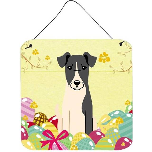 Easter Eggs Smooth Fox Terrier Wall or Door Hanging Prints