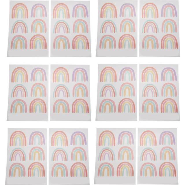 Rainbow Bedroom Decor for Rainbow Wall Decals Room Decor 72 Pieces