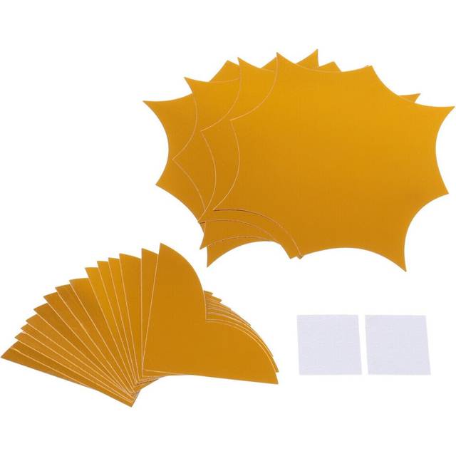(Gold) 3D Acrylic Mirror Effect Tile Wall Sticker Room Decor Stick On Art Home Bathroom