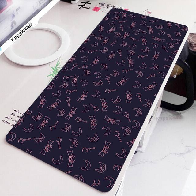 (a-LY098509 M 300x600x2mm) Kawaii Mat Mousepad Company Cute Cat Black Mause Pad Pink Carpet Run Xxl Deskmat 100x50 Mouse Pad Mechanical Keyboard Gamin