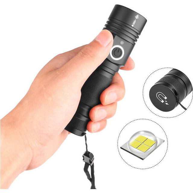 XANES 1474 XHP50 LED 4Modes USB Rechargeable Telescopic Zoom LED Flashlight 18650