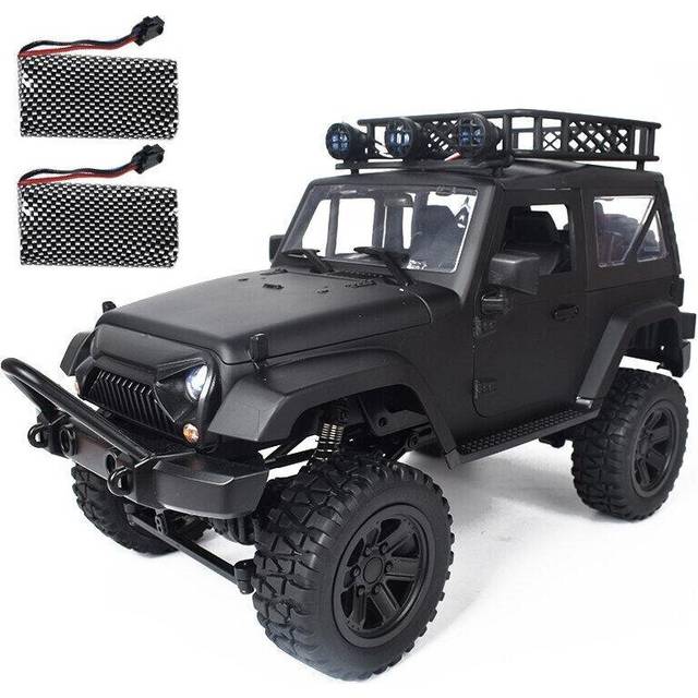 2.4Ghz 4WD RC Car For Jeep Off-Road Vehicles With LED Light Climbing Truck RTR Model Two Battery