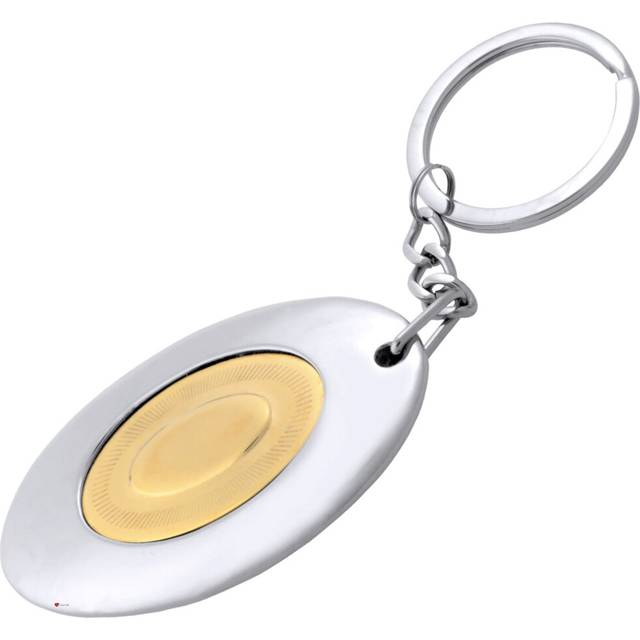 Oval Keyring Stainless Steel Gold Plate