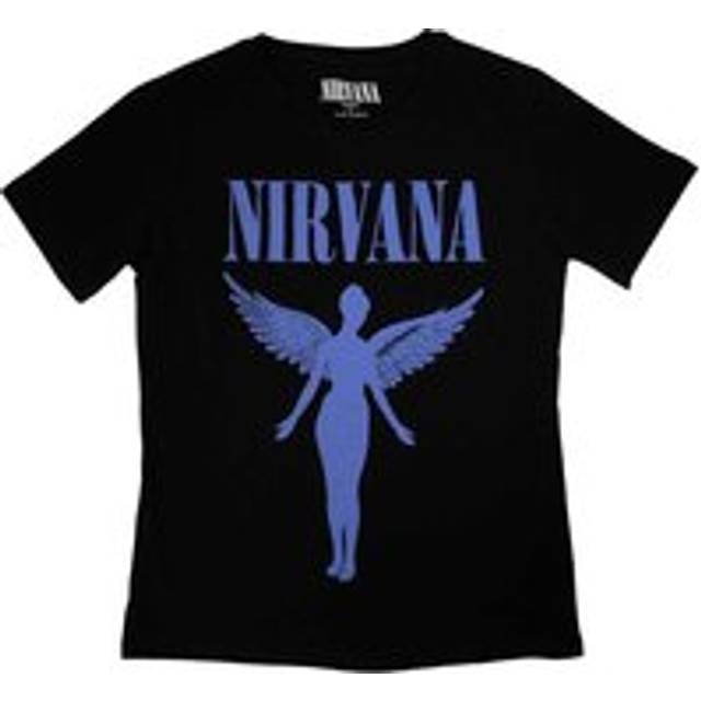 (L, Black/Blue) Nirvana Womens/Ladies Angelic Mono T-Shirt