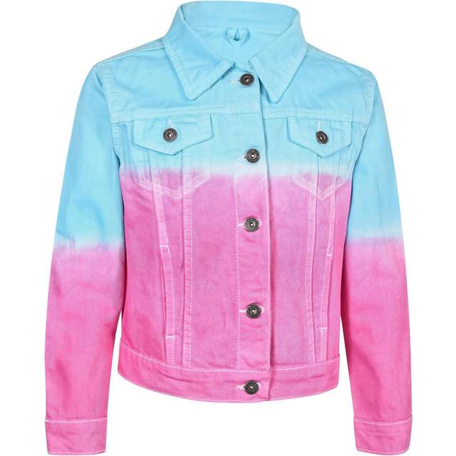 (7-8 Years, Blue) Kids Girls Jackets Denim Style Fashion Jean Jacket