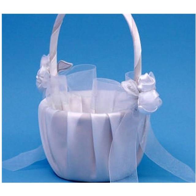 Ivy Lane Design 41VI Amour Flower Girl Basket - Ivory