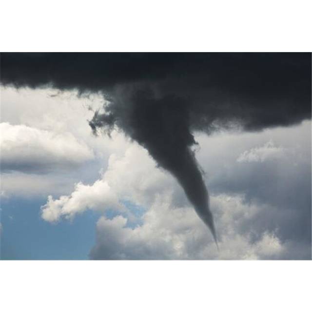 Dramatic Funnel Cloud Created in Dark Storm Clouds - Calgary Alberta Canada Poster Print by Michael Interisano, 38 x 24 - Large