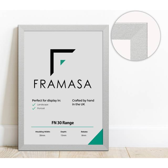 (Silver, 100x70 CM) The Photo Factory Frame | Wooden Photo & Art Frames