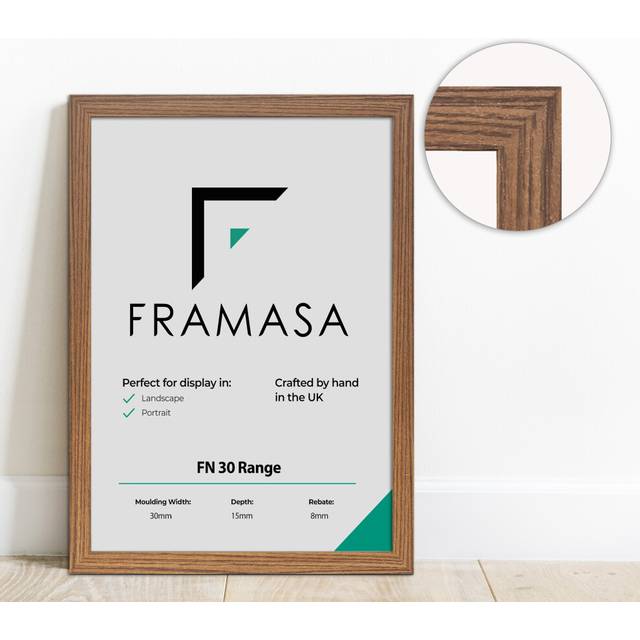 (Dark Oak, 100x70 CM) The Photo Factory Frame | Wooden Photo & Art Frames