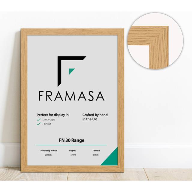 (Oak, 8x6 Inch) The Photo Factory Frame | Wooden Photo & Art Frames
