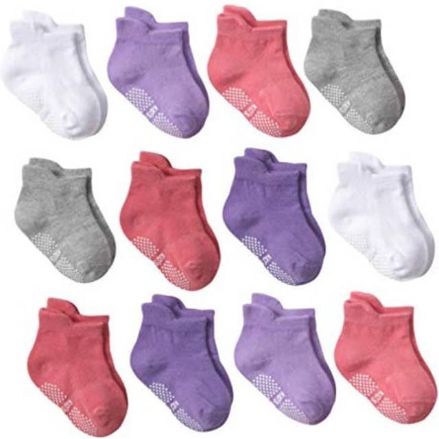 DEBAIJIA 12 Pairs Set Baby Cotton Ankle Socks Kids Short Socks Toddler 3-5 Years Old Breathable Soft Girls Boys Socks All Seasons Suitable - L