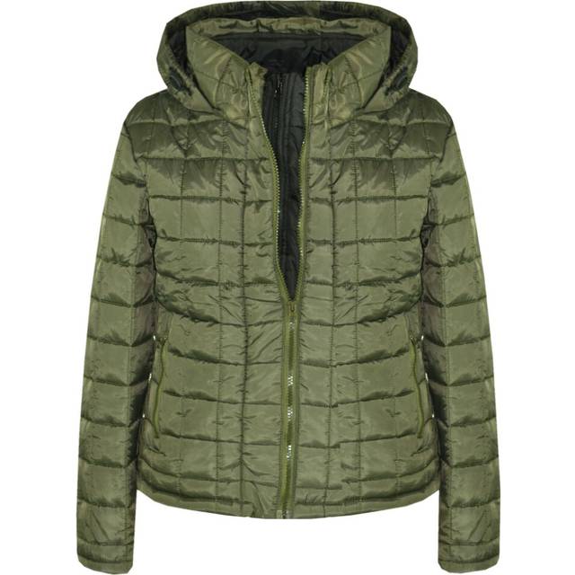 Kids padded jackets boys hooded olive puffer warm thick school coats 3-13 years