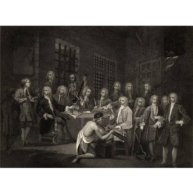 Bambridge on Trial for Murder by A Committee of the House of Commons Engraved by S Bull After Hogarth From the Works of Poster Print, 34 x 24