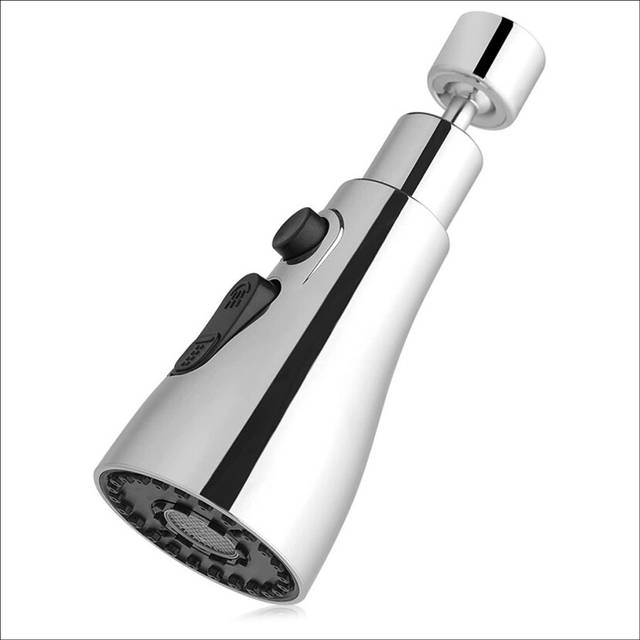 Tap Aerator, 3 Modes Kitchen Bathroom Tap Bubbler Filter with 2(M22 and F24)Adapters, Swivelling Faucet Silver