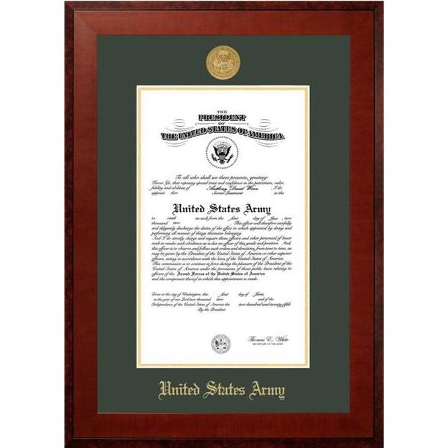 Campus Images ARCHO001 10 x 14 in. Patriot Frames Army Certificate Honors Mahogany Frame with Gold Medallion