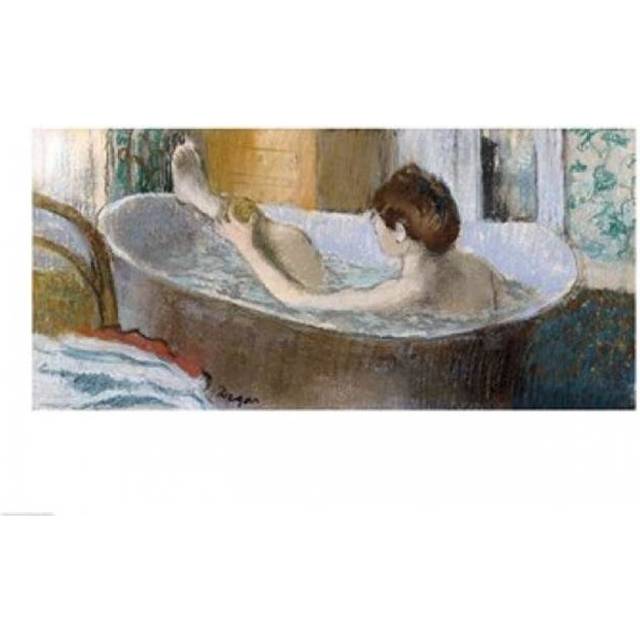 Woman in Her Bath Sponging Her Leg C.1883 Poster Print by Edgar Degas - 24 x 18 in.