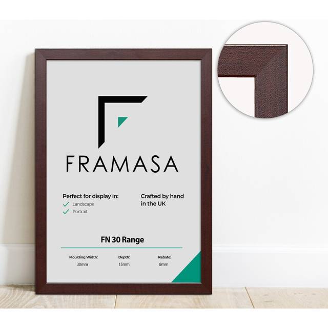 (Mahogany, 8x6 Inch) The Photo Factory Frame | Wooden Photo & Art Frames