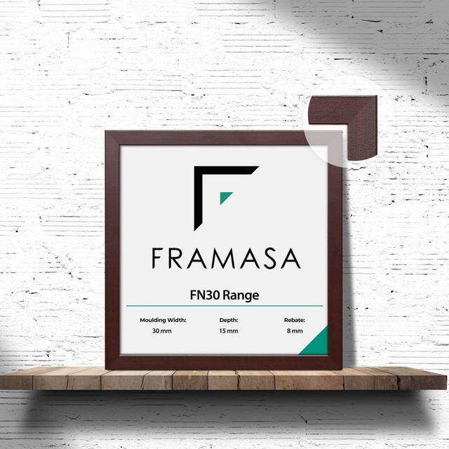 (Mahogany, 14x14 Inch) The Photo Factory Frame | Wooden Photo & Art Frames