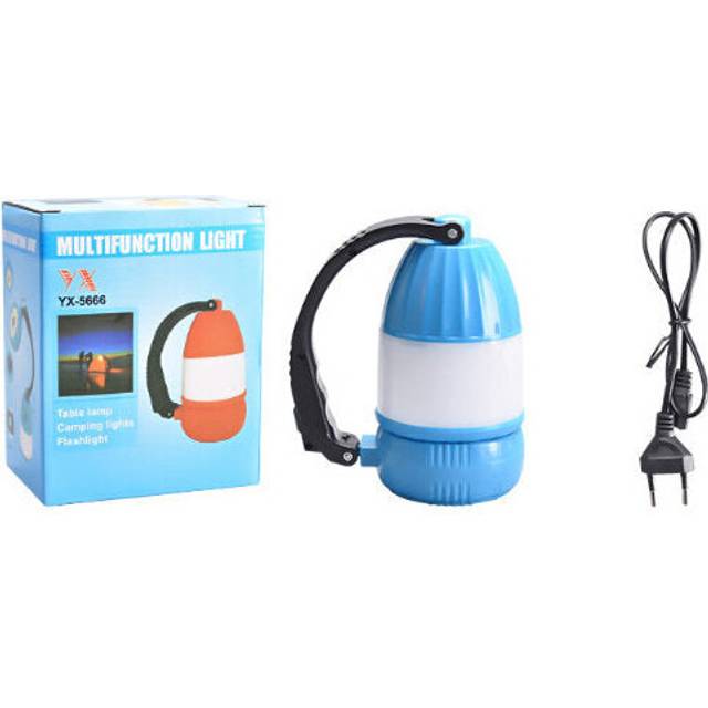 (Blue, EU Plug) 2 In 1 5W COB LED USB Solar Hand Light Table Lamp Waterproof Emergency Lantern Outdoor Camping